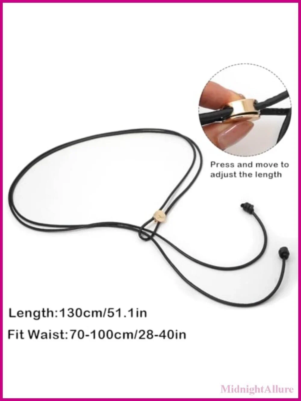 Skinny Knotted PU Leather Rope Belt for Dresses